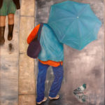 © Benoît Moreau - Rue/pluie N° IV - huile sur toile - 120X120cm - 2009