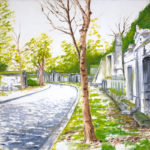 © Benoît Moreau - Père-Lachaise - Allée II - 40 x 40 cm - huile sur toile - 2012