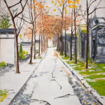 © Benoît Moreau - Père-Lachaise - Allée 116 x 81 cm - huile sur toile - 2012