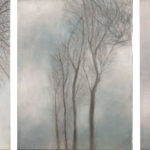 © Benoît Moreau - Arbre/brume I-II-III - Huile sur toile - 27 x 35 cm (3 toiles) - 2013