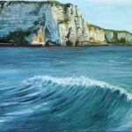 © Benoît Moreau - Vague n°3626 - Étretat - huile sur toile - 24 x 33 cm – 2026