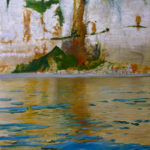 © Benoît Moreau - Paréidolie N°16 (falaise-reflet III) - huile sur toile - 130x100 cm- 2021