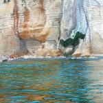 © Benoît Moreau - Paréidolie N°44- Falaises/reflets XIII -huile sur toile - 116 x 73cm- 2025