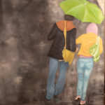 © Benoît Moreau - Rue/pluie N° V - huile sur toile - 120X120cm - 2009